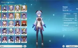 🔴AR 49 ⭐ Ayaka, Ganyu, Shenhe, Diluc, Keqing 5 + Arma 5 ⭐🔴