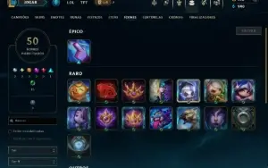Ouro 4 com 45 Champs e 6 Skins