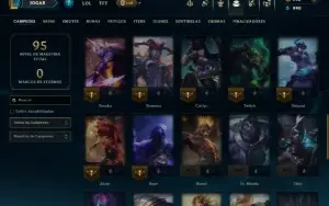 Ouro 4 com 45 Champs e 6 Skins