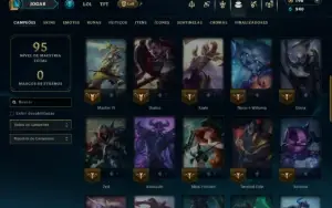 Ouro 4 com 45 Champs e 6 Skins