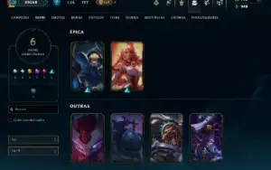 Ouro 4 com 45 Champs e 6 Skins