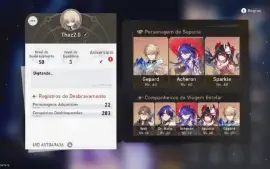 Star Rail: Conta lvl 60 Acheron c/ arma assinatura td upado