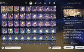 Star Rail: Conta lvl 60 Acheron c/ arma assinatura td upado