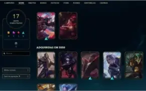 CONTA LOL GOLD II + VÁRIAS SKINS (VAI COM EMAIL!!!)