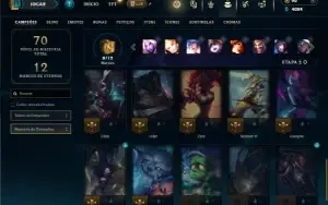 Unranked com 31 Champs e 12 Skins ( MAIN SUP )