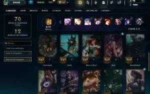 Unranked com 31 Champs e 12 Skins ( MAIN SUP )