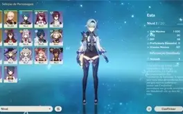 Conta genshin impact AR-07 Eula Kazuha