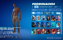 Conta Fortnite C/ Stw Fundador Travis Scott Marvel Apple Min