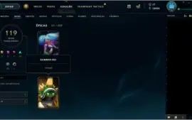 Conta LOL 119 Skins RammusRei RivenCampeonato2012 KayleJuíza