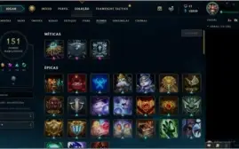 Conta LOL 119 Skins RammusRei RivenCampeonato2012 KayleJuíza