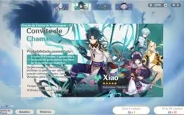 AR 50 - Ganyu C1 + Diluc C1 + Xiao + 3 Armas 5 Estrelas