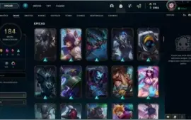 Platina III, 184 SKINS, 138 CHAMPS, LEVEL 207