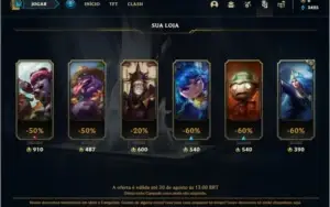 Conta ouro 4 smurf baratinha com 28 champs e 1 skin