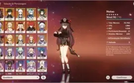 CONTA GENSHIN AR 58 15 PERSONAGENS 5⭐ + 6 ARMAS 5⭐