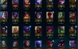 conta lol prata 2 44 campeões e 14 skins