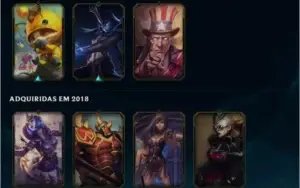 conta lol prata 2 44 campeões e 14 skins