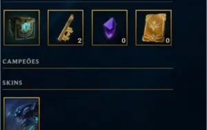 conta lol prata 2 44 campeões e 14 skins