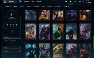 Conta prata 4 com 41 skins e 64 champs