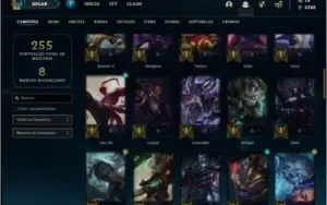 Conta prata 4 com 41 skins e 64 champs