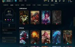 Conta prata 3 com 65 Champs e 41 Skins