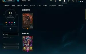 Conta prata 3 com 65 Champs e 41 Skins