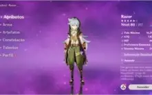 Geshin impact contém 3 personagem 5* Diluc,Childe e Jean