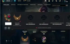 Conta ouro 4 com 27 Champs e 2 Skins + 2 Fragmentos