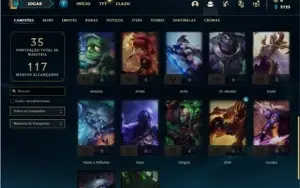 Conta ouro 4 com 27 Champs e 2 Skins + 2 Fragmentos
