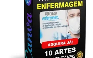 Pack Canva Enfermagem - 10 Artes Editáveis