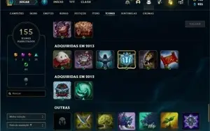 Conta bronze 3 com 130 Champs e 115 Skins (Criada em 2012)