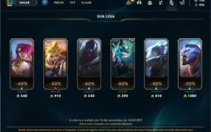Conta bronze 3 com 130 Champs e 115 Skins (Criada em 2012)