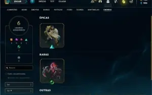 Conta bronze 3 com 130 Champs e 115 Skins (Criada em 2012)