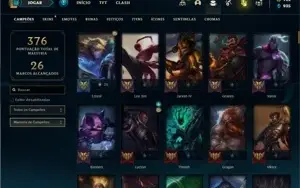 Conta bronze 3 com 130 Champs e 115 Skins (Criada em 2012)