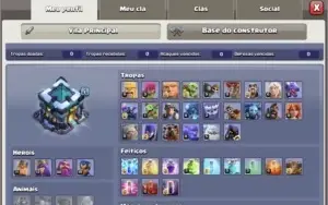clash of clans cv 13 com 5 construtores