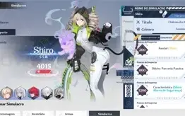 Conta Tower of Fantasy SHIRO & SAMIR 6*