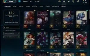 Conta prata 1 com 58 champs e 30 skins (2 Ultimates)
