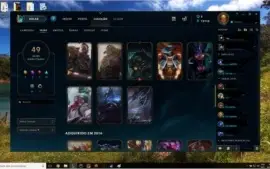 Conta diamante/Diamond lol com 100 campeões e 50 skins.