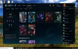 Conta diamante/Diamond lol com 100 campeões e 50 skins.