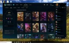 Conta diamante/Diamond lol com 100 campeões e 50 skins.