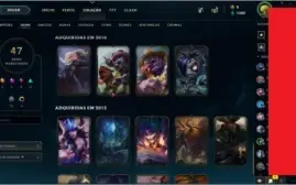 Conta LoL Nv.174 (47 Skins) 101 Champs habilitados