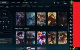 Conta LoL Nv.174 (47 Skins) 101 Champs habilitados