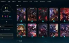 Conta de LeagueOfLegends 83 Champs e 41 skins MD10