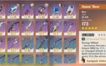 Genshin Impact AR 44 Hutao -Diluc - Mona - Keqing - Amos Bow
