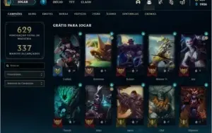 CONTA LOL GOLD 3 + 726 SKINS + 120 PONTO PRESTIGIOS