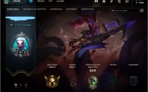 CONTA LOL GOLD 3 + 726 SKINS + 120 PONTO PRESTIGIOS