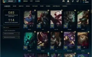 Conta ouro 3 com TODOS os champs e 521 skins +92 Cromas
