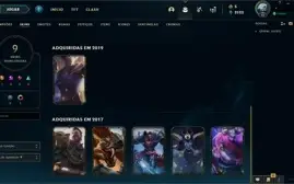 Conta com DJ sona e skins vitoriosas
