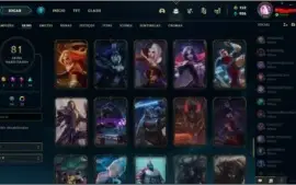 Conta lol nivel 385 81 skins