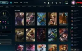 Conta lol nivel 385 81 skins