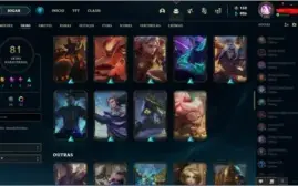 Conta lol nivel 385 81 skins